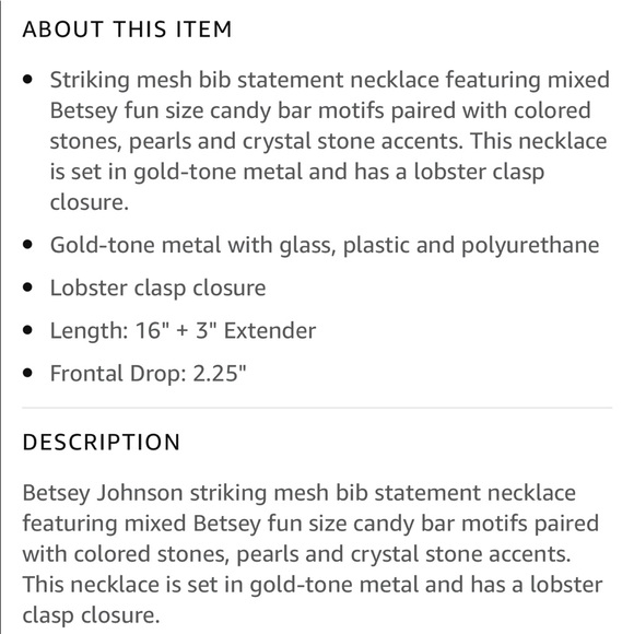 NWT Betsey Johnson Halloween Candy Necklace 🍬 - Picture 7 of 7